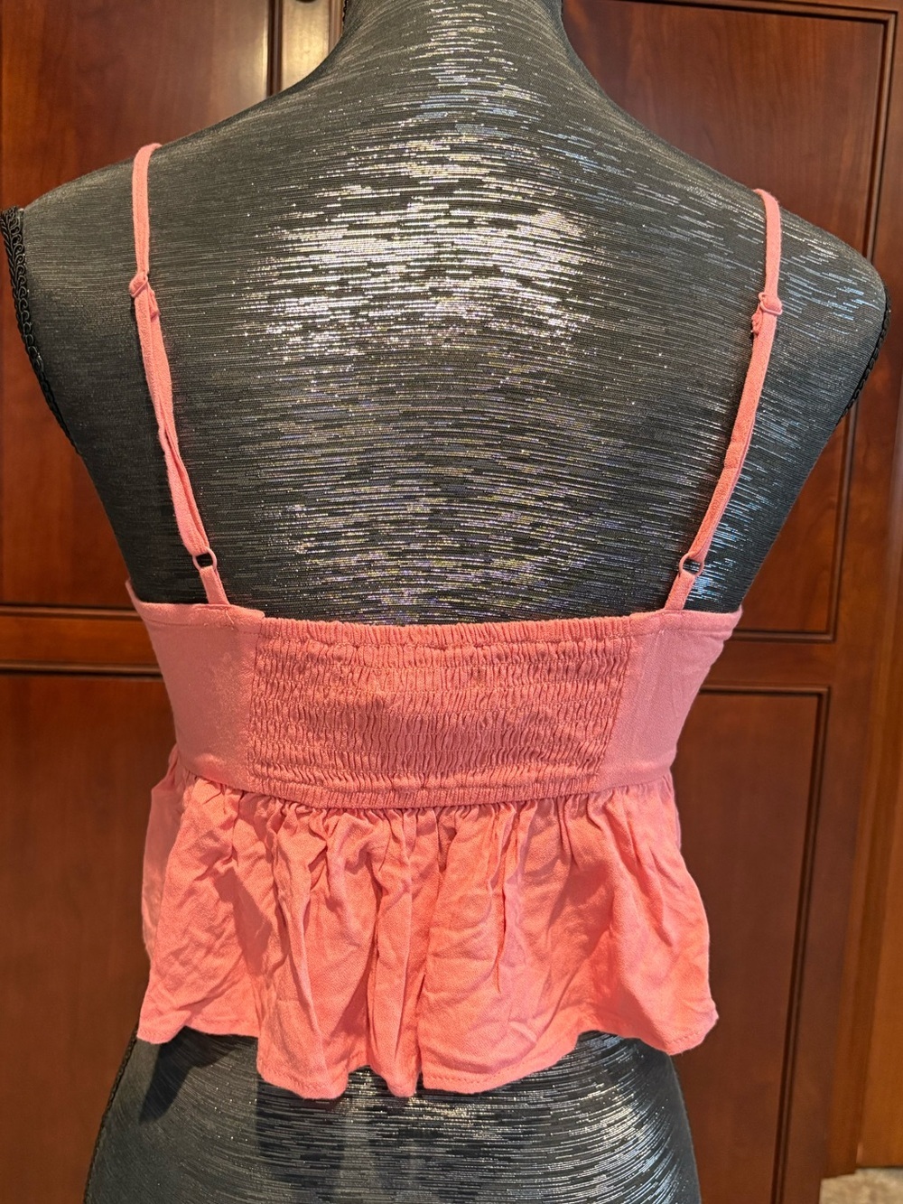 Forever 21 Coral Tie-Front Crop Cami - Picture 3 of 3